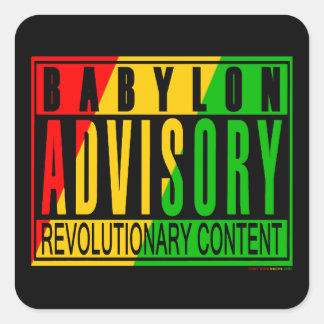 Reggae RASTA Quadratischer Aufkleber