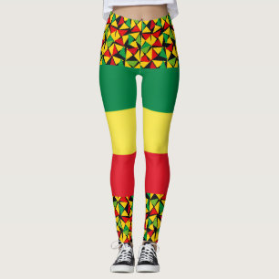 Reggae Rastafara Vibrations - Power Yoga Leggings