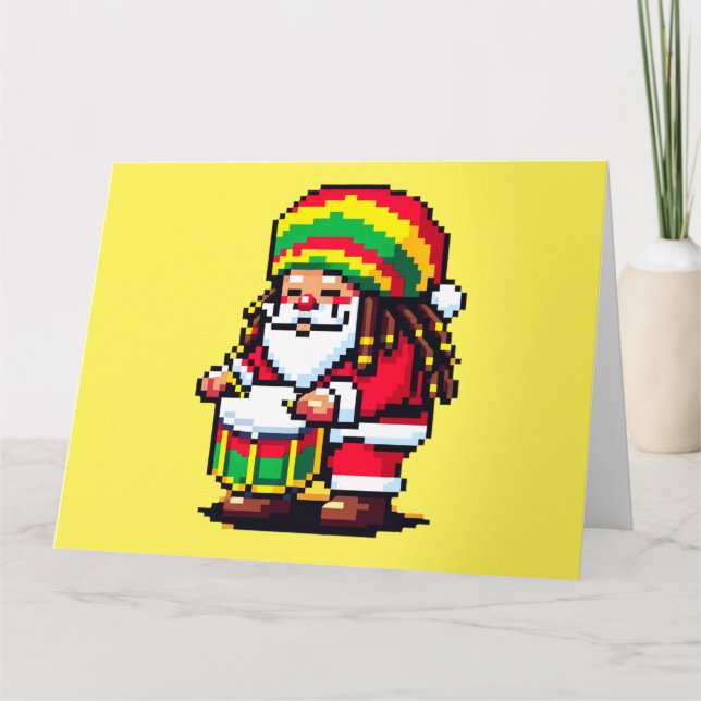 Reggae Rhythmen mit Weihnachten - Weihnachts-Beat Karte (Vorderseite)