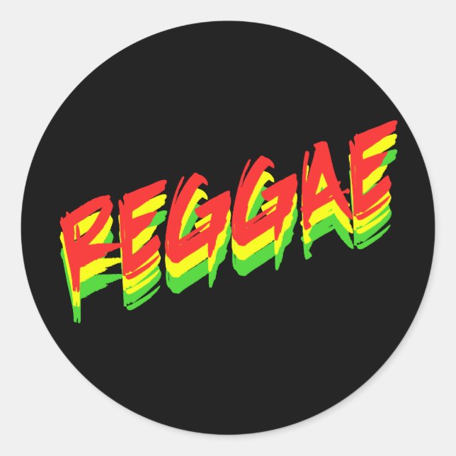 Reggae Runder Aufkleber (Vorderseite)