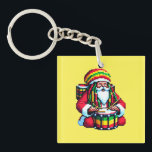 Reggae Santa Drummer - Fun Pixel Art Christmas Schlüsselanhänger<br><div class="desc">Das ist der Urlaubsmarsch mit Inselvibes! Das Design des Reggae Santa Drummer besteht aus einer Pixelkunst, die der Weihnachtsmann spielt, Reggae-Rhythmus verbreitet und Weihnachtsjubeln in perfekter Harmonie. Dieses lustige und einzigartige Design verbindet Feststimmung mit tropischer Musikkultur und macht es zu einem Muss für Reggaefans und Urlauber gleichermaßen. Dieses Design ist...</div>