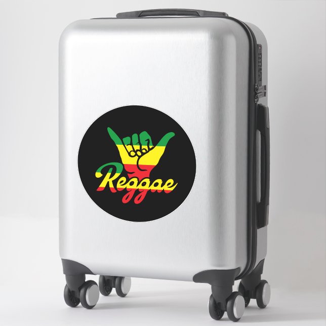 Reggae Shaka Hands mit Reggaefarben Aufkleber (Koffer)