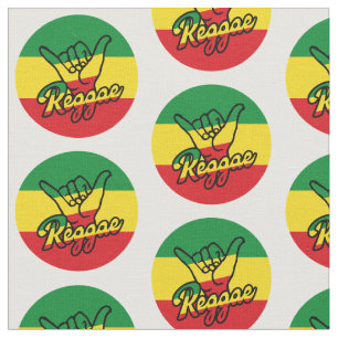 Reggae Shaka Hands mit Reggaefarben Stoff