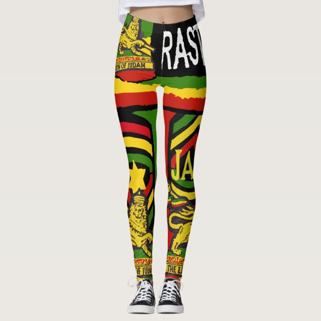 Reggae Steppers Leggings Rastafarian Designs (Vorderseite)