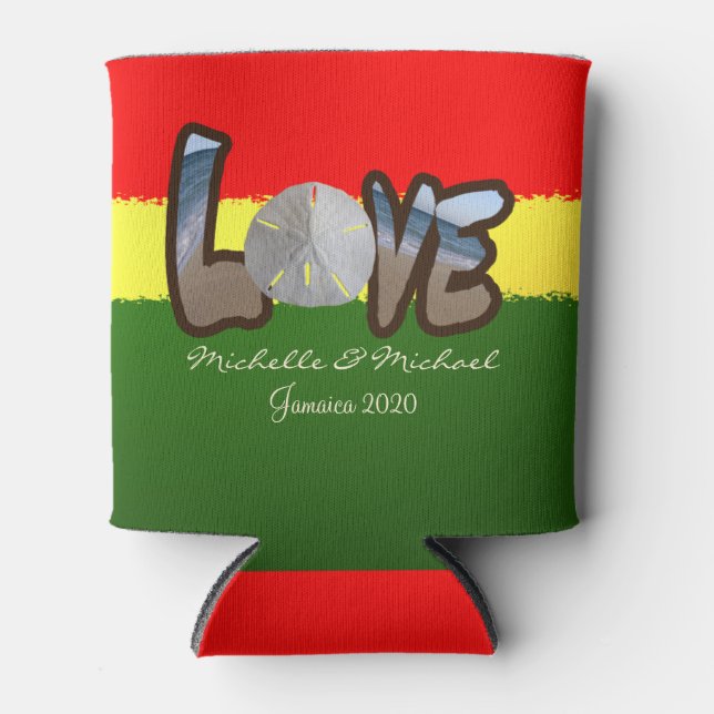 Reggae Style Sand Dollar Liebe Dosenkühler (Vorderseite)