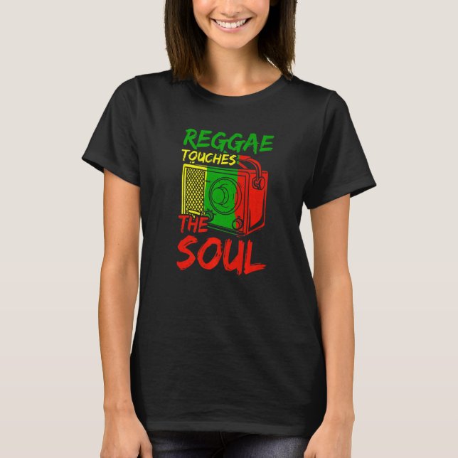 Reggae Touchs Das Soul Reggae & Rasta Music T-Shirt (Vorderseite)
