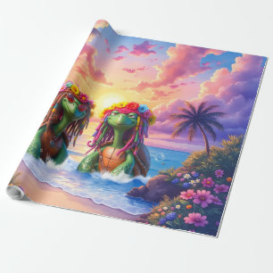 Reggae Turtles – Insel-Vibes für immer.  Geschenkpapier