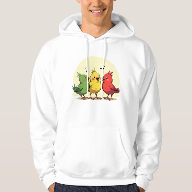 Reggae Vibe Cartoon Birds Hoodie (Vorderseite)