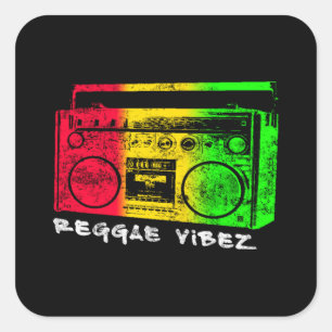 Reggae Vibez Quadratischer Aufkleber