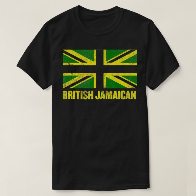 Reggae Yardie Clothing British Jamaican Union Jack T-Shirt (Design vorne)