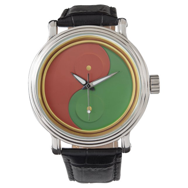 Reggae Yin & Yang Armbanduhr (Vorderseite)
