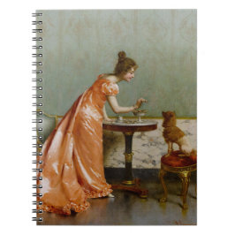 Reggianini Lady Feeding Dog Notebook Notizblock