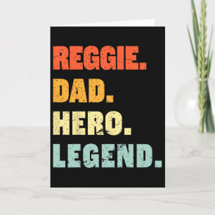Reggie Dad Held Legende Personalisierter Benutzern Karte