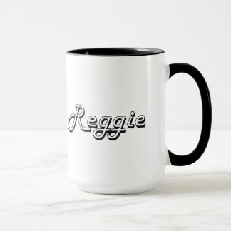 Reggie klassischer Retro Namensentwurf Tasse