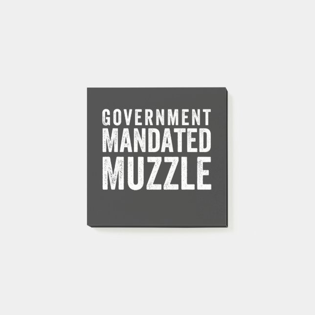 Regierung beauftragt Muzzle Post-it Klebezettel (Vorderseite)