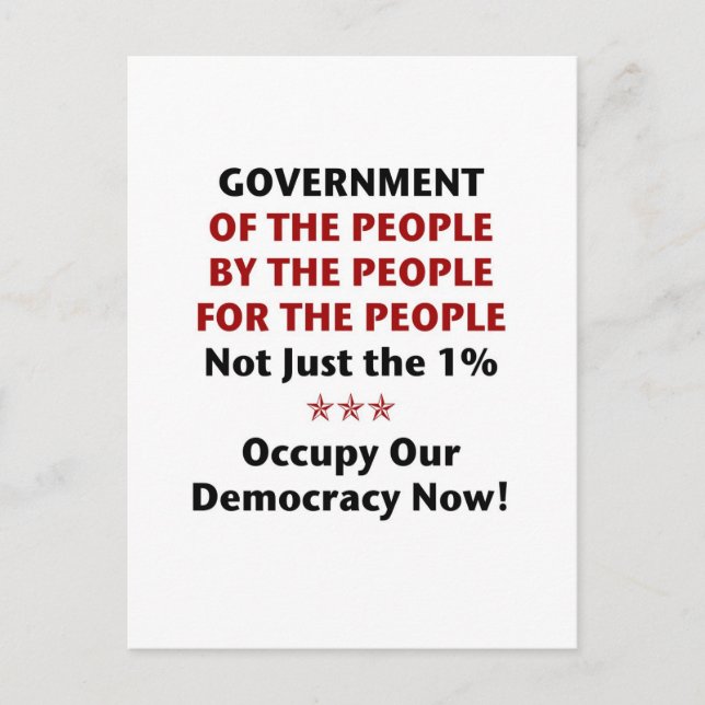 Regierung der Bevölkerung Postkarte (Vorderseite)