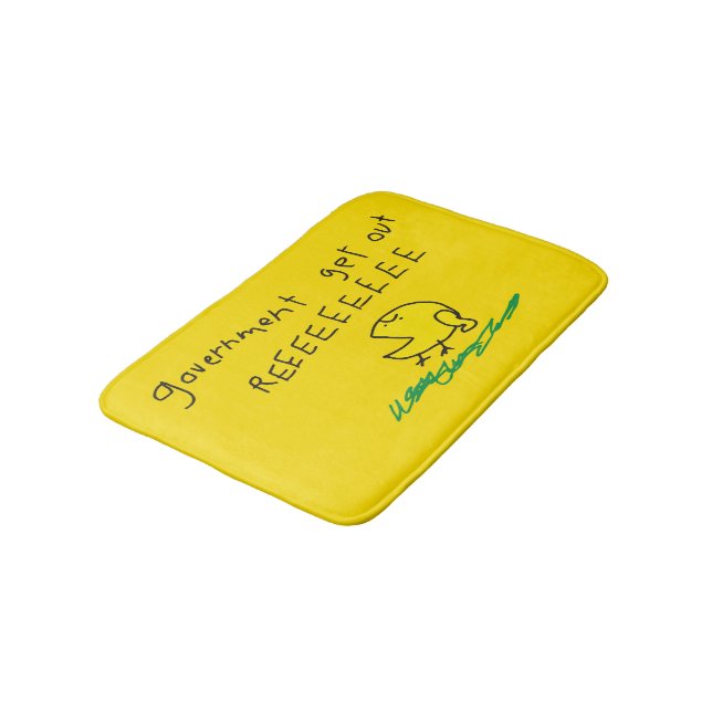 Regierung erhält REE SNEKRIGHT Gadsden Flag Badematte (Schrägansicht)