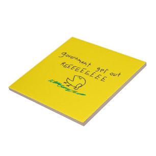 Regierung erhält REE SNEKRIGHT Gadsden Flag Fliese