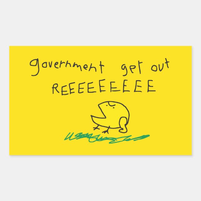 Regierung erhält REE SNEKRIGHT Gadsden Flag Rechteckiger Aufkleber (Vorderseite)