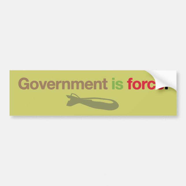 Regierung ist Kraft-Autoaufkleber Autoaufkleber (Vorne)