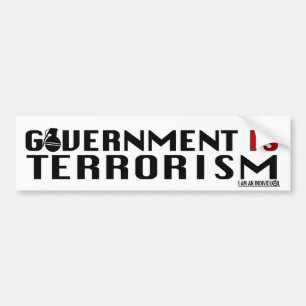 REGIERUNG IST TERRORISMUS AUTOAUFKLEBER
