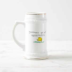 Regierung raus REE SNEKRIGHT Gadsden-Flagge Bierglas