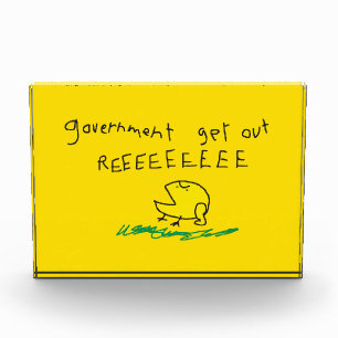Regierung raus REE SNEKRIGHT Gadsden-Flagge Fotoblock