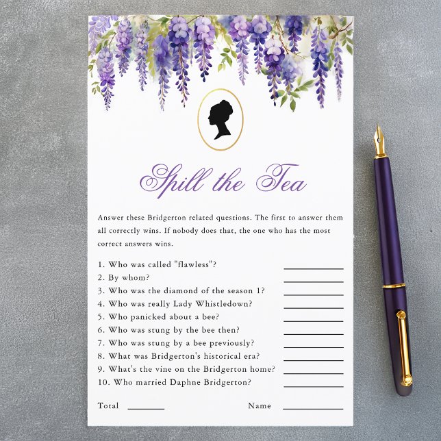 Regill Spill The Teatina Wisteria Brautparty Game (Von Creator hochgeladen)