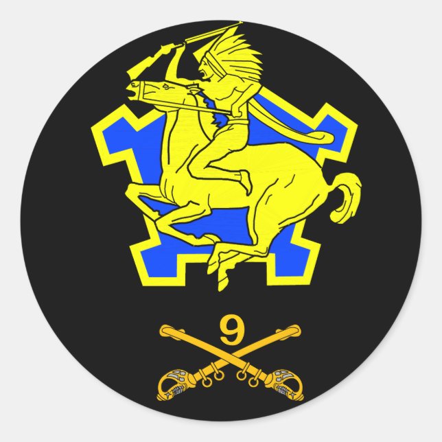 Regiment Calvary Runder Aufkleber (Vorderseite)