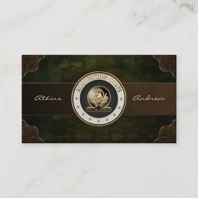 Regimentsinsignien des Erwerbs-Korps-(AAC) [3D] Visitenkarte (Vorderseite)
