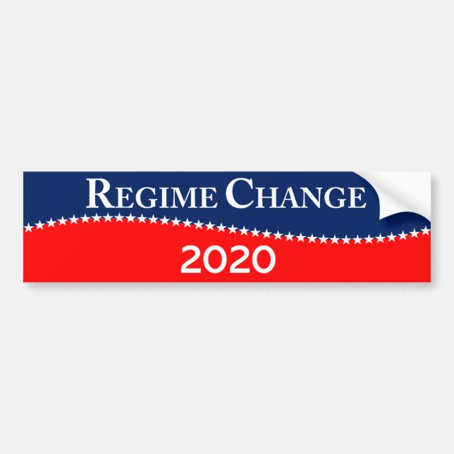 Regimewechsel 2020 mit Sternen Autoaufkleber (Vorne)