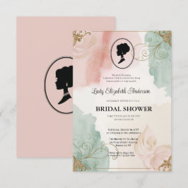 Regimezeit Florals Bridgerton Brautparty Invit Einladung