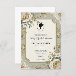 Regimezeit Florals Bridgerton Brautparty Invit Einladung