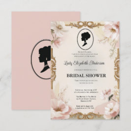 Regimezeit Florals Bridgerton Brautparty Invit Einladung