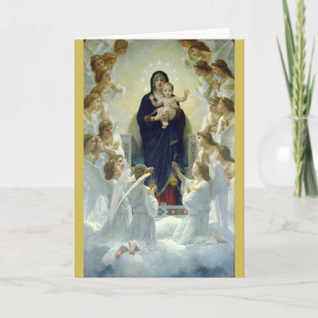Regina Angelorum ... Bouguereau Feiertagskarte (Vorderseite)
