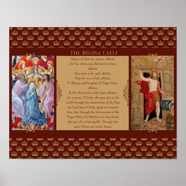 Regina Caeli mit Christus und Maria Poster (Vorne)