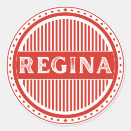 Regina City Pride Emblem – Canadian Identity Runder Aufkleber