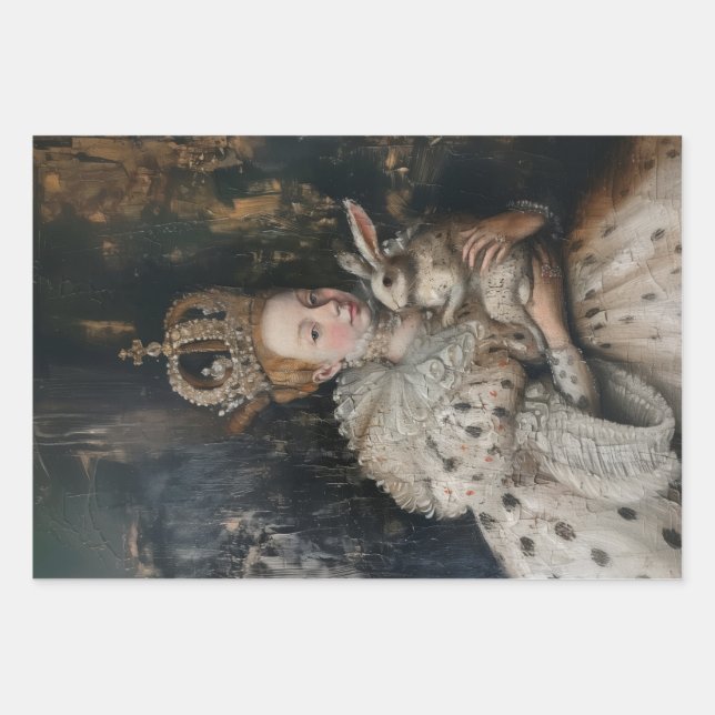 Regina - Ölgemäldepapier Geschenkpapier Set (Vorderseite)