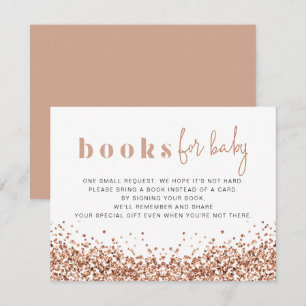 REGINA Rose Gold Sequins Bücher für Baby Karte