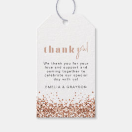 REGINA Rose Gold Sequins Vielen Dank für Ihr Inter Geschenkanhänger