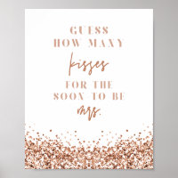 REGINA Rose Gold Wie viele Kisses Brautparty