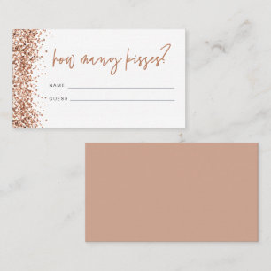 REGINA Rose Gold Wie viele Kisses Duschkarte Platzkarte