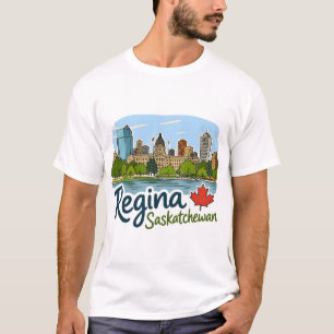 Regina Saskatchewan Hübsche Skyline Pride T-Shirt