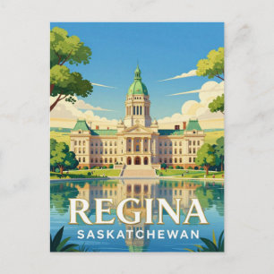 Regina Saskatchewan Wascana Lake-Stadtansicht 🌊 Postkarte