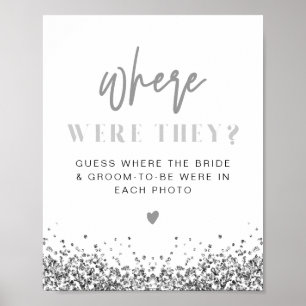 REGINA Silberne Pailletten Disco Wo waren sie Schi Poster