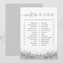 REGINA Silver Sequins würde eher Bridal Game Einladung