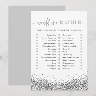 REGINA Silver Sequins würde eher Bridal Game Einladung
