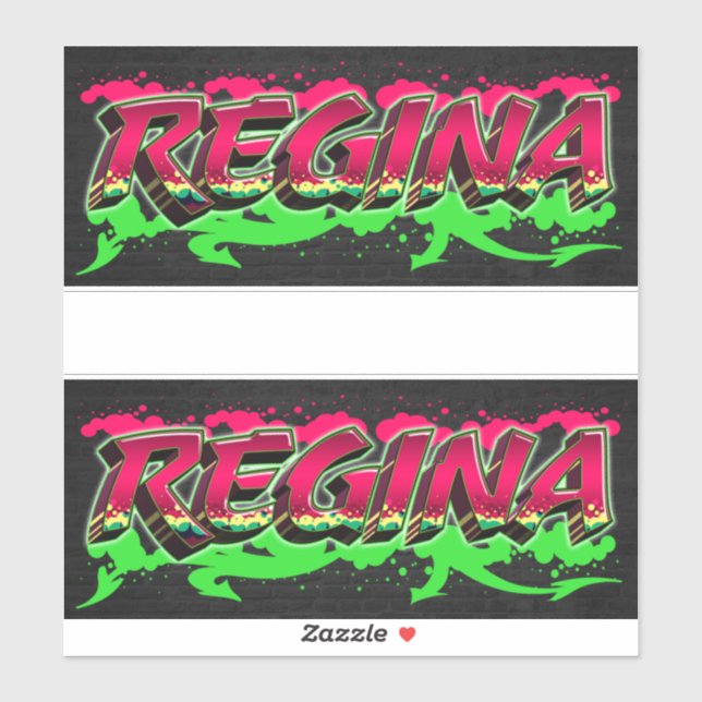 Regina Vorname Name Graffiti Aufkleber Sticker (Blatt)