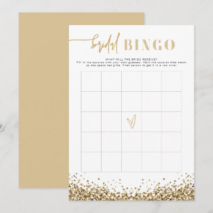 REGINA Yellow Gold Brautparty-Bingo-Spiel Einladung