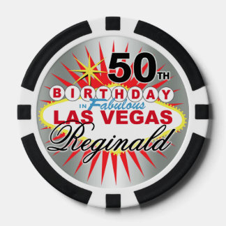 Reginald Silber 50. Geburtstag Vegas Poker Chip